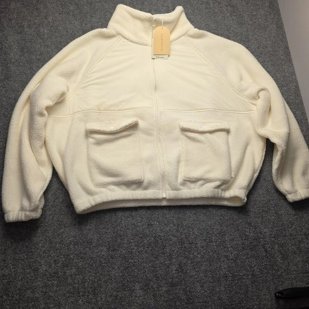 Women’s Bonfire Fleece Jacket Cream Full Zip XL
